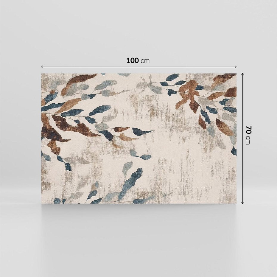 Obraz na płótnie 100x70 - Refleksje liściowych barw - abstrakcyjne kształty, przypominają liście