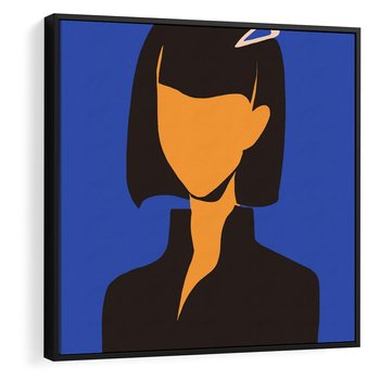 Obraz w ramie 50x50 - Energetyczne Zestawienie - sztuka nowoczesna, plakat - rama czarna