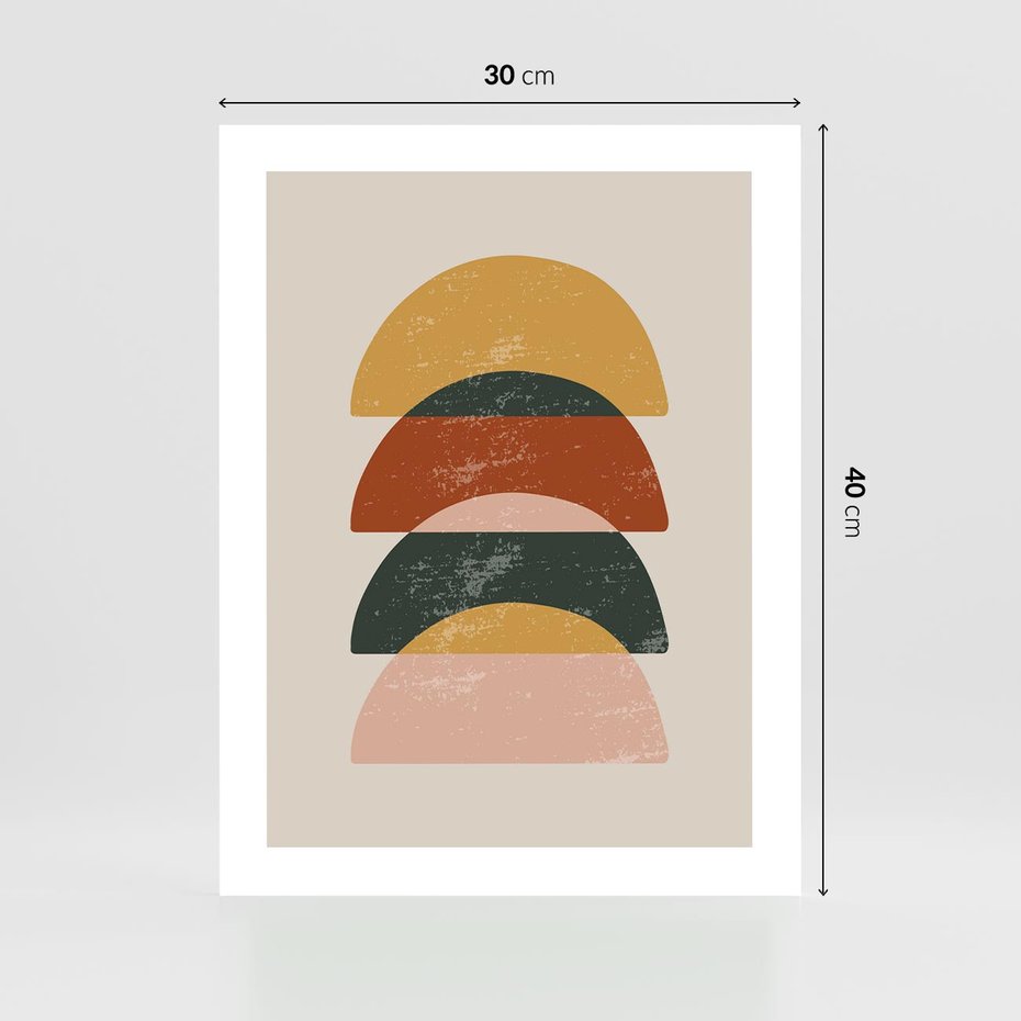 Plakat bez ramy 30x40 - Energetyczne Wzory - nowoczesny plakat, abstrakcyjne kształty