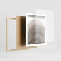 Plakat w ramie 40x50 - Przenikające Kształty - rozmyte cienie, abstrakcja - rama drewno