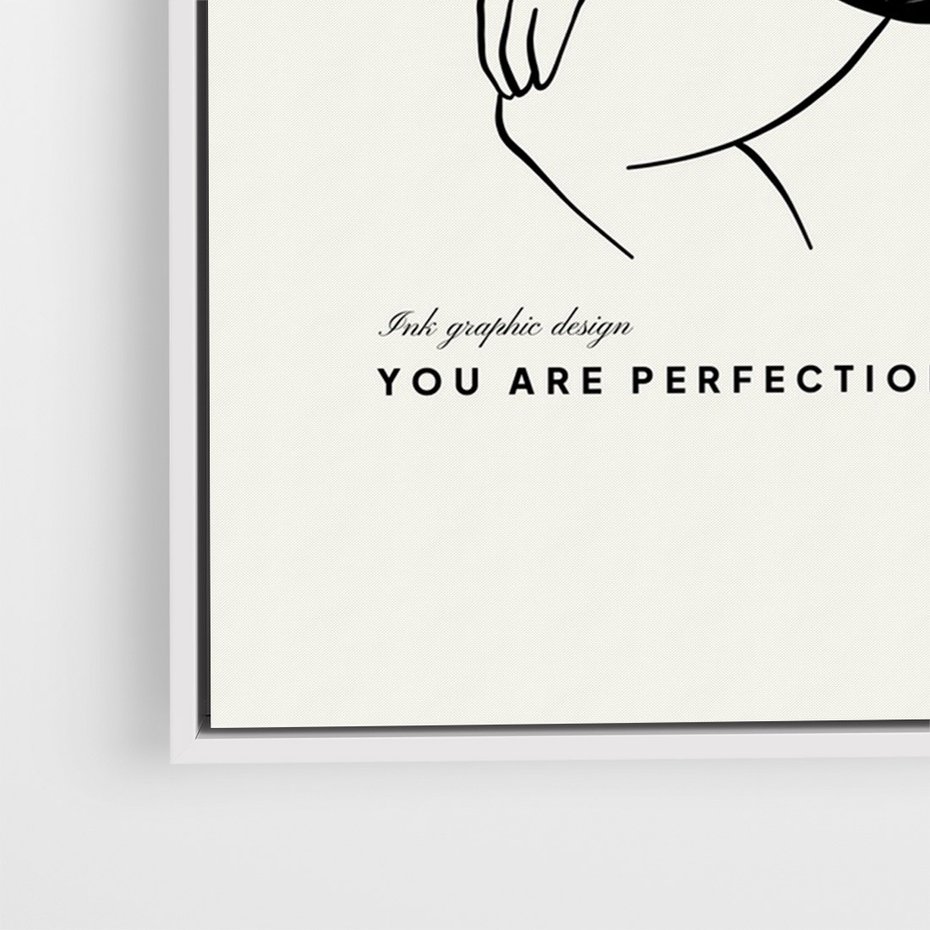 Obraz w ramie 50x70 - Wyrażenie Piękna - rysunek, sztuka nowoczesna - rama biała