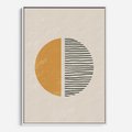 Obraz w ramie 80x120 - Kształty Nowych Granic - nowoczesna sztuka, minimalizm - rama biała