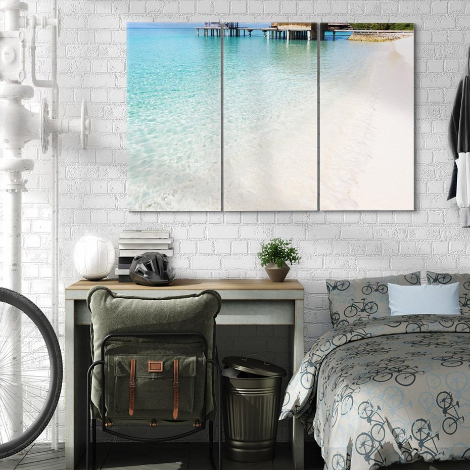 Obraz na płótnie 120x80 - Rajski klimat plaży tropikalnej - plaża, tropiki