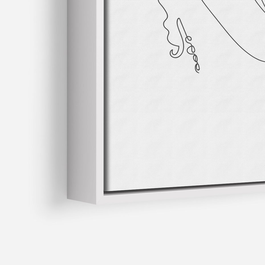 Obraz w ramie 50x70 - Wewnętrzne Emocje - para zakochanych, kobieta i mężczyzna - rama biała