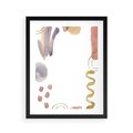 Plakat w ramie 40x50 - Wibracje Pastelowych Odcieni - abstrakcyjny plakat, akwarelowe plamy - rama czarna