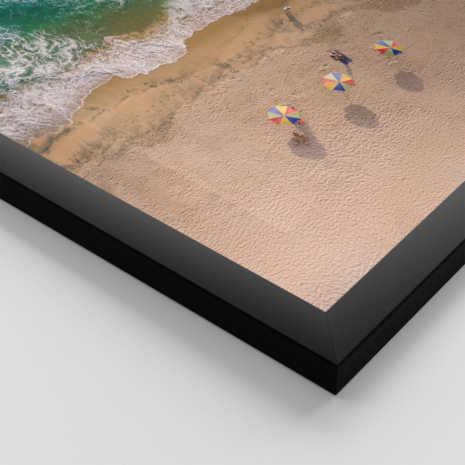 Zestaw obrazy w ramie 40x50 galeria - Plaża, boho, wakacje, morze - rama czarna