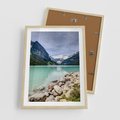 Plakat w ramie 50x70 - Górskie jezioro - spokój i piękno - jezioro, górskie - rama drewno