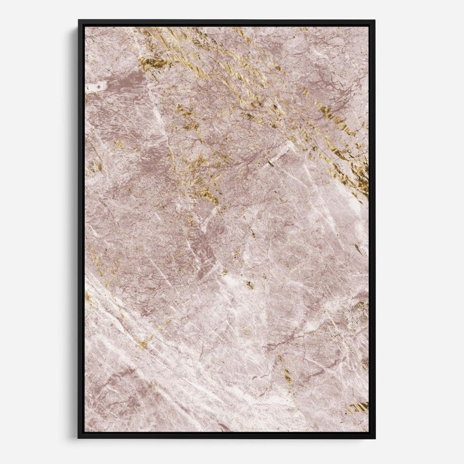 Obraz w ramie 50x70 - Wyjątkowa Stylizacja - marmur, złoto - rama czarna