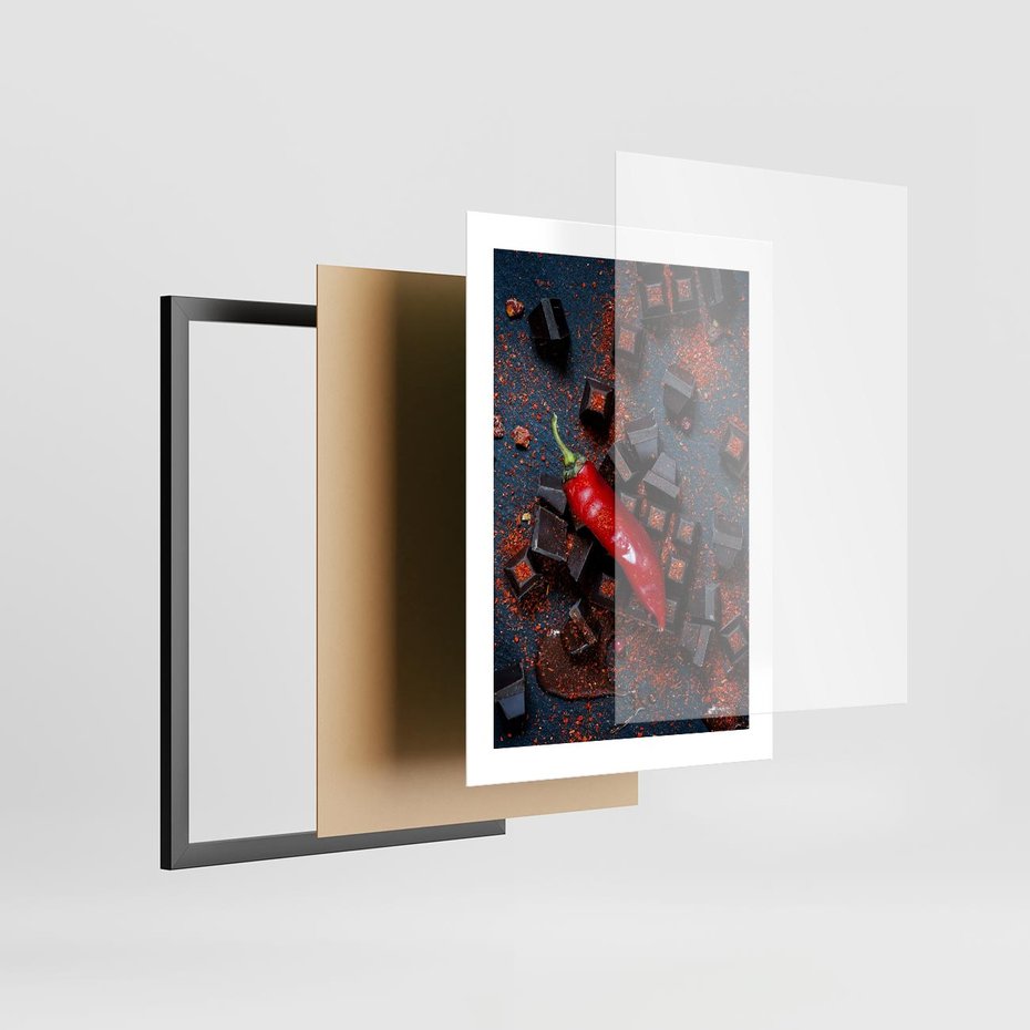 Plakat w ramie 30x40 - Papryka w Restauracji - restauracja, papryka - rama czarna