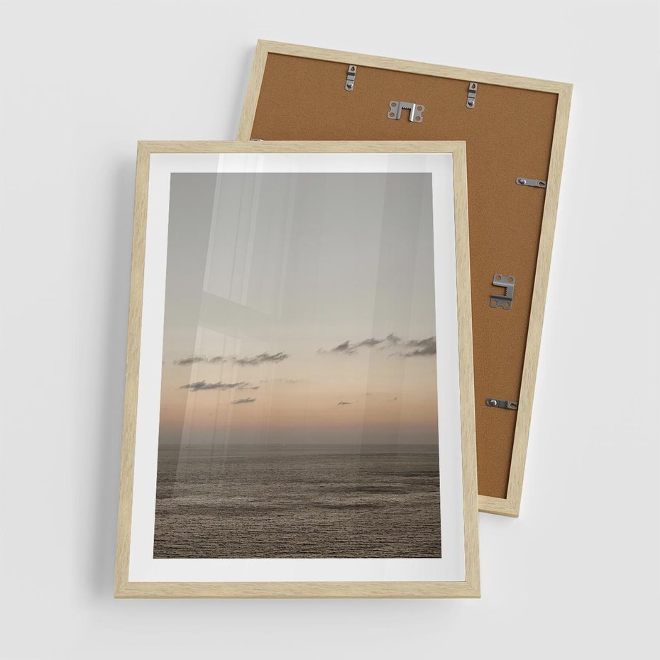 Plakat w ramie 50x70 - Chwila Romantyzmu - morze, niebo - rama drewno