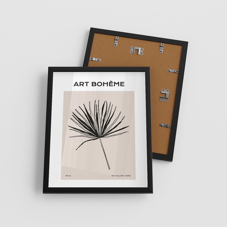 Plakat w ramie 40x50 - Rozkwitające Boho Kształty - boho sztuka, plakat - rama czarna