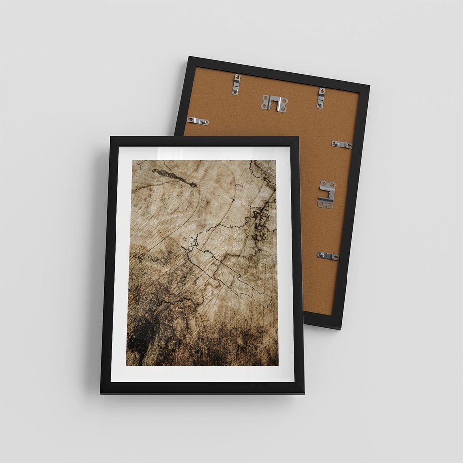 Plakat w ramie 30x40 - Słoje Natury - słoje drzewa, pieńdrzewa - rama czarna