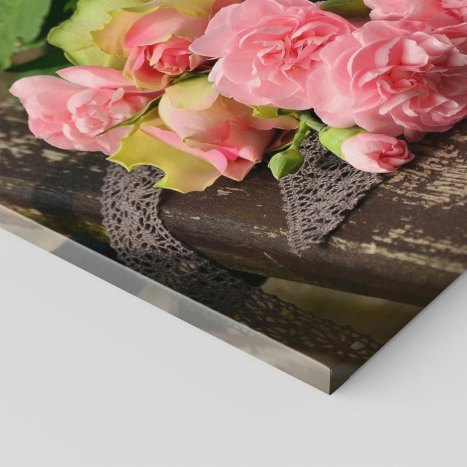 Obraz na płótnie 70x50 - Różowe Piękno - róże, kwiaty