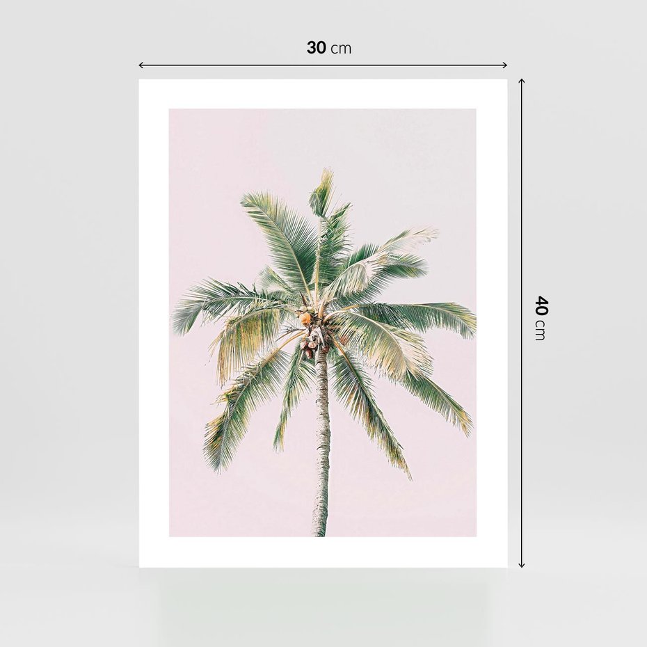 Plakat bez ramy 30x40 - Błogość Tropików - palma, tropiki