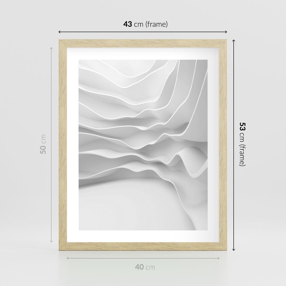 Plakat w ramie 40x50 - Żywa Natur - 3d, abstrakcja - rama drewno