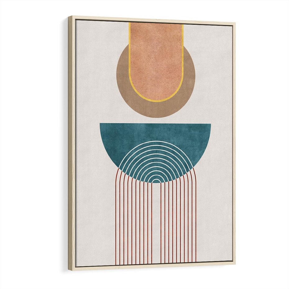 Obraz w ramie 50x70 - Odkrywanie duszy w farbach - kwiaty, pastelowe kolory - rama drewno