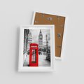 Plakat w ramie 30x40 - Ikoniczna budka w Londynie - Londyn, budka - rama biała