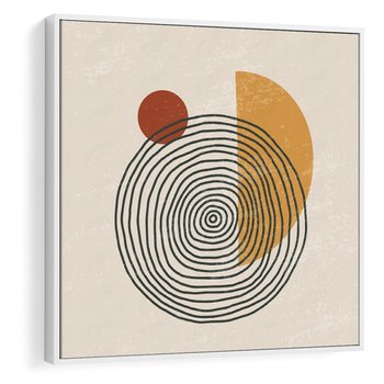 Obraz w ramie 50x50 - Odbicia Wyobraźni - nowoczesna sztuka, minimalizm - rama biała