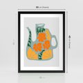 Plakat w ramie 30x40 - Kolorystyczna Ekspresja - czajnik, abstrakcja - rama czarna