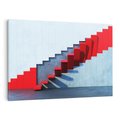 Obraz na płótnie 100x70 - Schody w abstrakcyjnej podróży - schody, abstrakcja