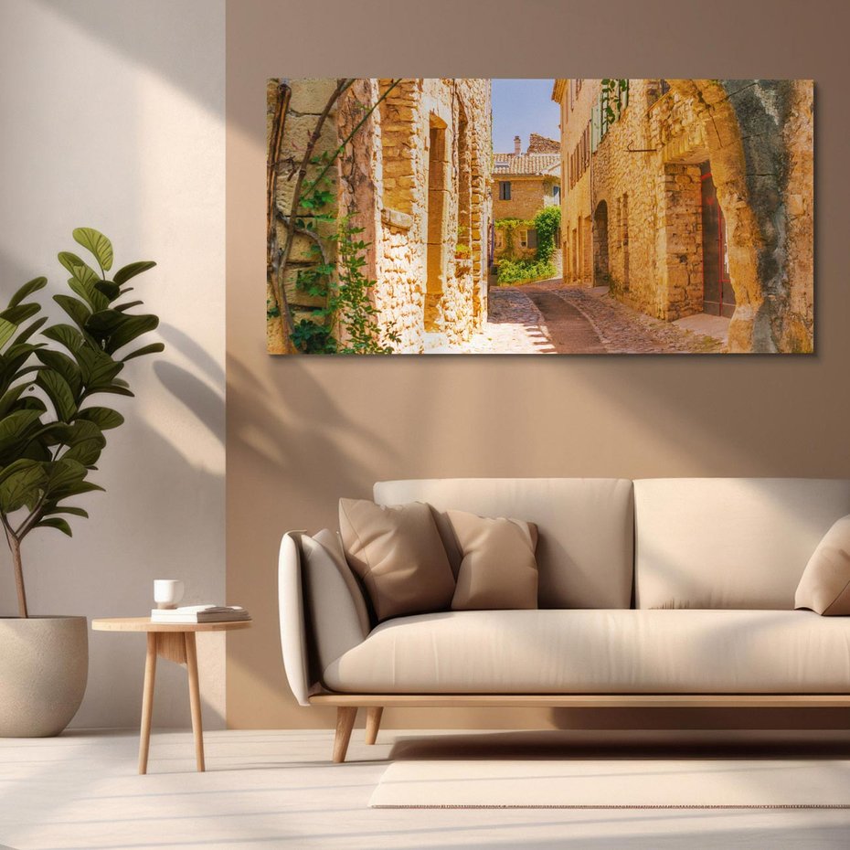 Obraz na płótnie 120x60 - Malownicza uliczka w perspektywie - uliczka, perspektywa