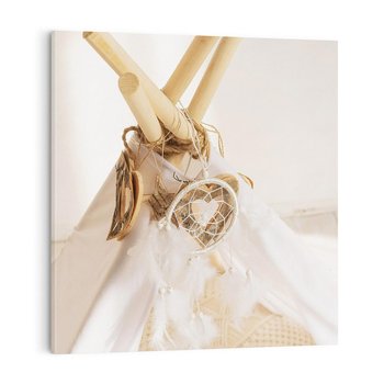 Obraz na płótnie 70x70 - Oaza Swobodnego Stylu - boho, tipi