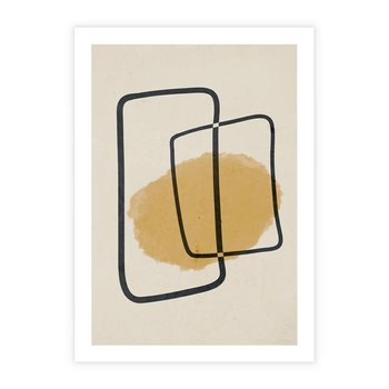 Plakat bez ramy 21x30 - Rozkwitające Formy - abstrakcyjne nieregularne kształty, minimalistyczny plakat