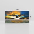Obraz na płótnie 120x60 - Moc wojskowego transportu: Samolot na misji - samolot, wojsko
