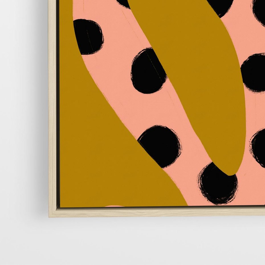 Obraz w ramie 50x50 - Rozkwitająca Wolność Boho - abstrakcyjne boho kształty, dziwne - rama drewno