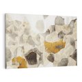 Obraz na płótnie 100x70 - Nowoczesne Złoto i Szarość - plamy, złoto