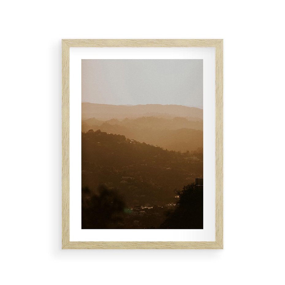 Plakat w ramie 30x40 - Odejście Słońca - pejzaż, zachód - rama drewno