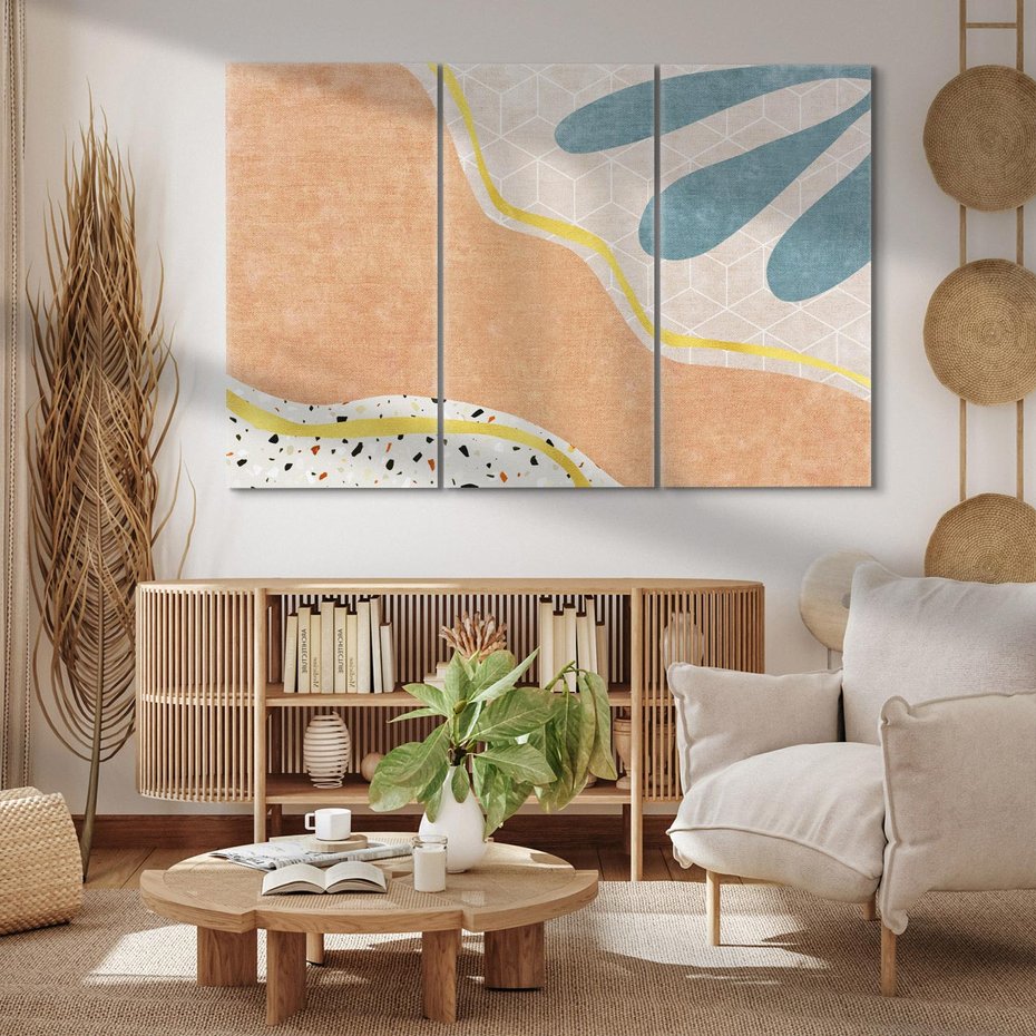 Obraz na płótnie 120x80 - Tańczący w deszczu pigmentów - abstrakcyjne formy, rozlane farby