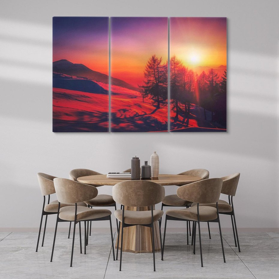 Obraz na płótnie 120x80 - Uroki zimowego krajobrazu - śnieg, zima