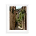 Plakat w ramie 50x70 - Urokliwa włoska uliczka - włoska, uliczka - rama biała