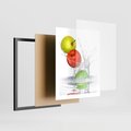 Plakat w ramie 40x50 - Jabłkowa Fantazja - owoce, jabłka - rama czarna