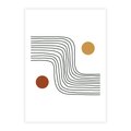 Plakat bez ramy 40x50 - Kontury Harmonii - nieregularne linie, koła