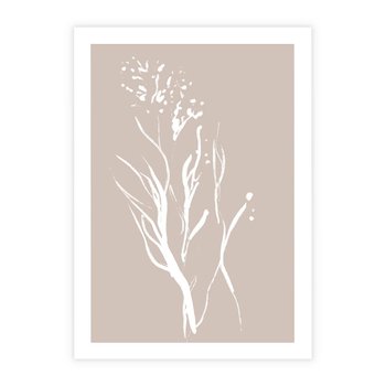 Plakat bez ramy 21x30 - Impresje Pastelowych Nastrojów - minimalistyczny delikatny obraz, beżowe odcienie