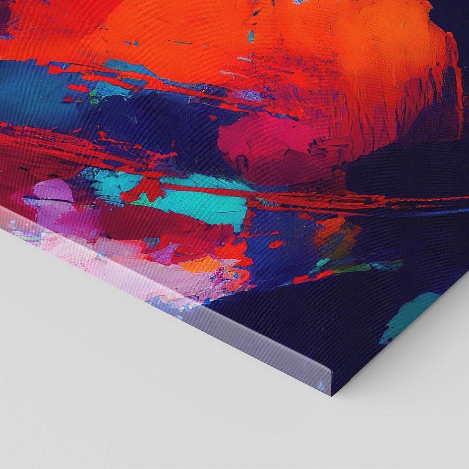 Obraz na płótnie 120x60 - Abstrakcyjne wizje czasu - żywe radosne kolory, plamy kolory