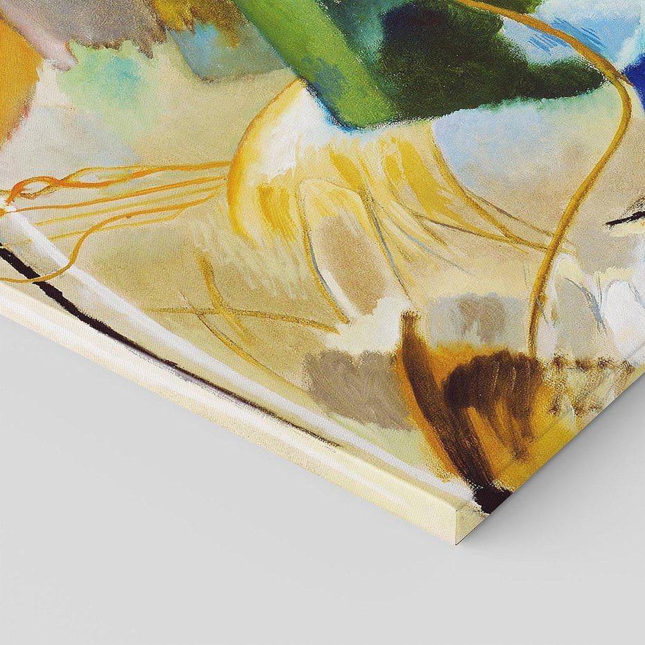 Obraz na płótnie 100x70 - "Obraz z Zielonym Centrum" (1913) Wassily Kandinsky - Reprodukcja - reprodukcja, obraz na płótnie