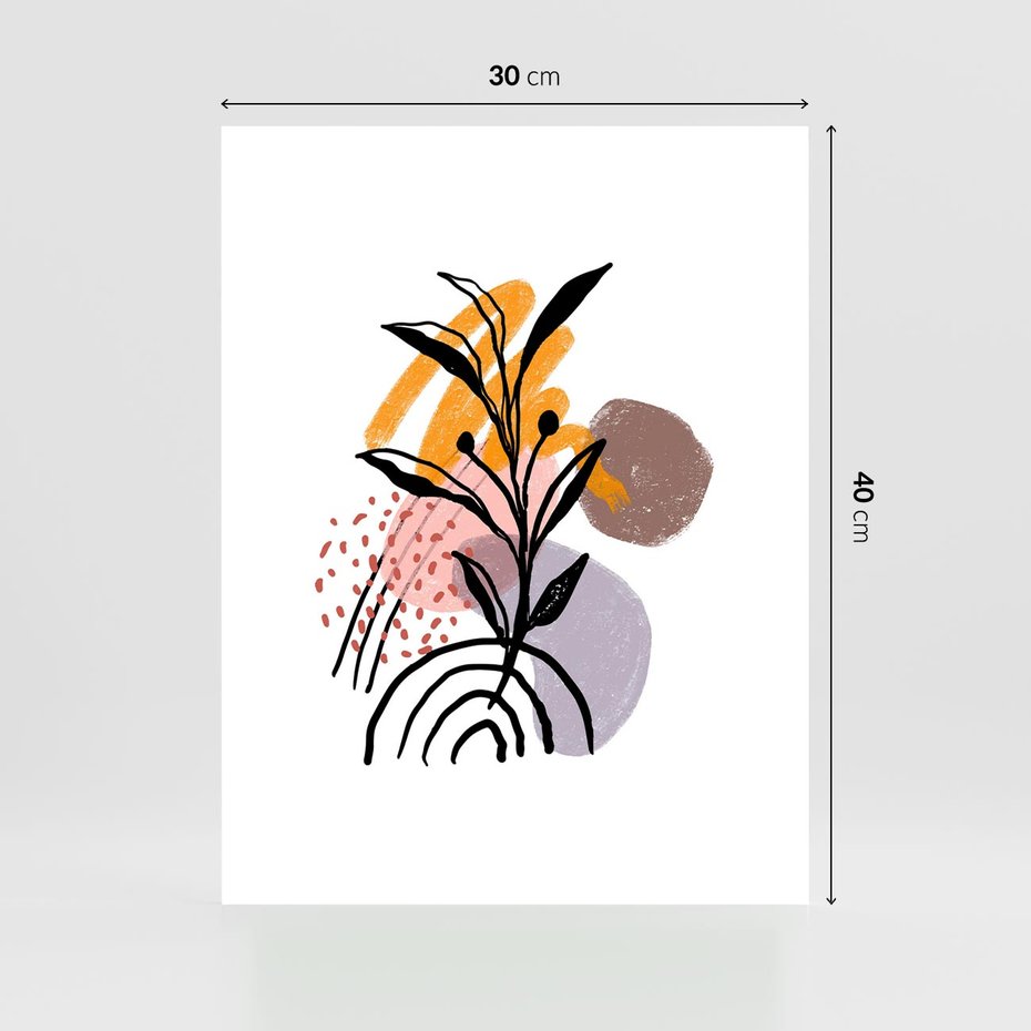 Plakat bez ramy 30x40 - Migocące Bezgraniczności - abstrakcyjna sztuka, liść monstery