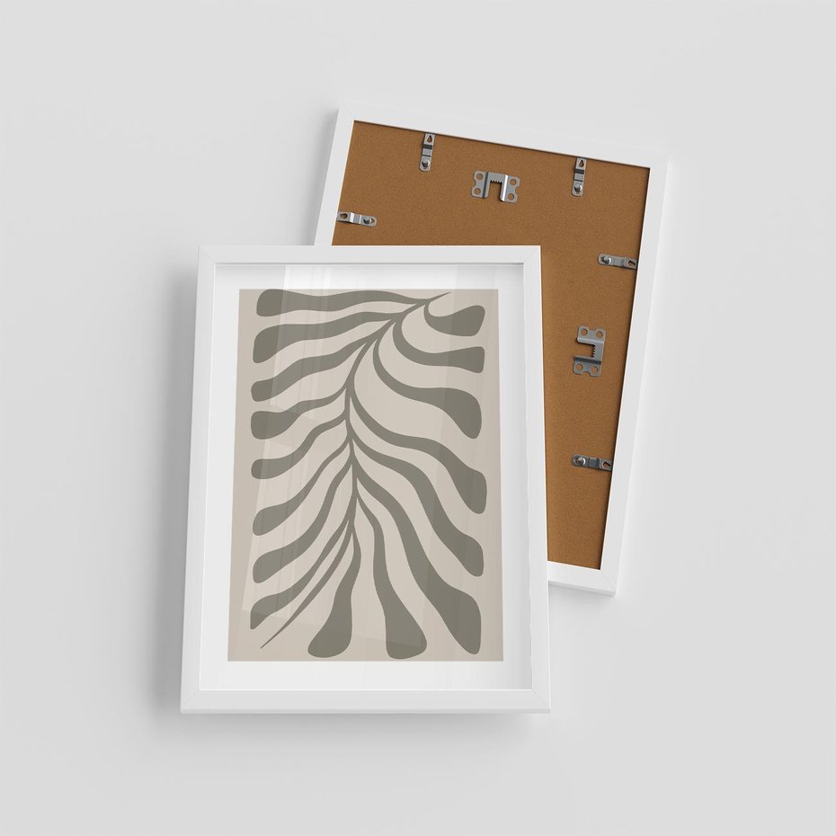 Plakat w ramie 30x40 - Zaklęte Kształty - nowoczesna sztuka, plakat modern - rama biała