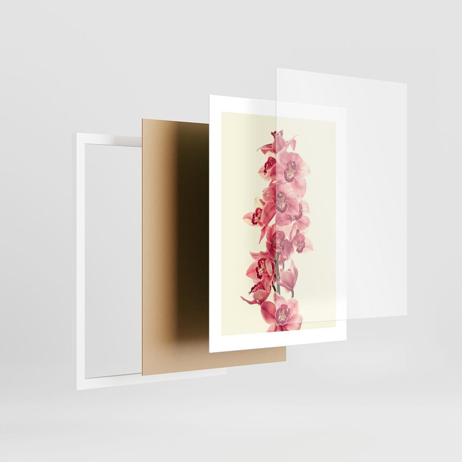 Plakat w ramie 30x40 - Orchidea w spa - relaks - orchidea, spa - rama biała