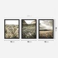 Zestaw obrazy w ramie 40x50 galeria - Boho, łąka, w, górach - rama czarna