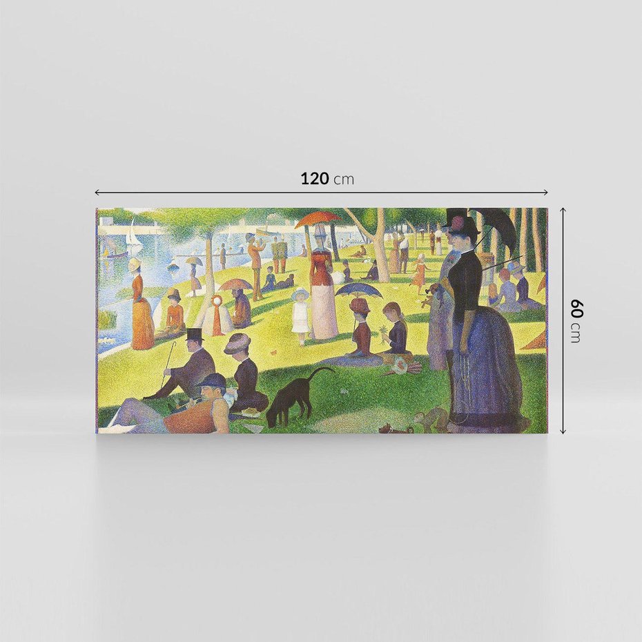 Obraz na płótnie 120x60 - "Niedziela na La Grande Jatte" (1884) Georges Seurat - Reprodukcja - reprodukcja, obraz na płótnie