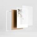 Plakat w ramie 50x70 - Złota Jesień - drzewo, żółte liście - rama biała