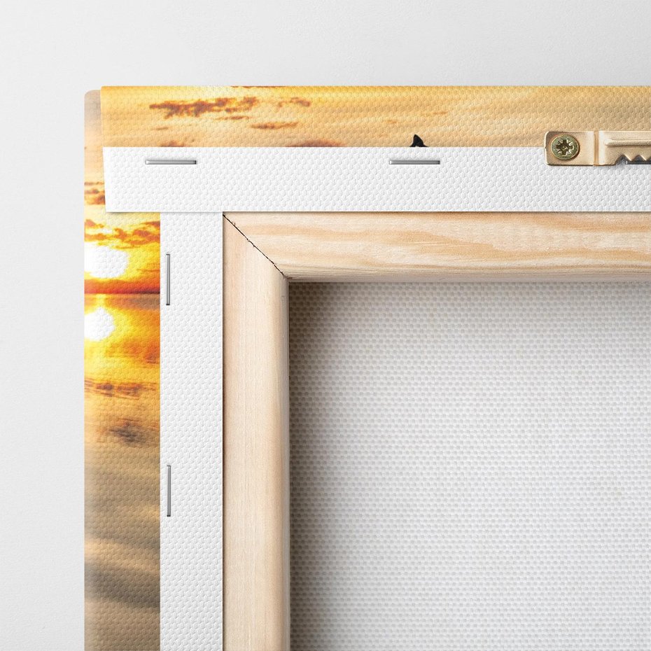 Obraz na płótnie 40x40 - Zachód Słońca na Pomostcie - zachód, słońca