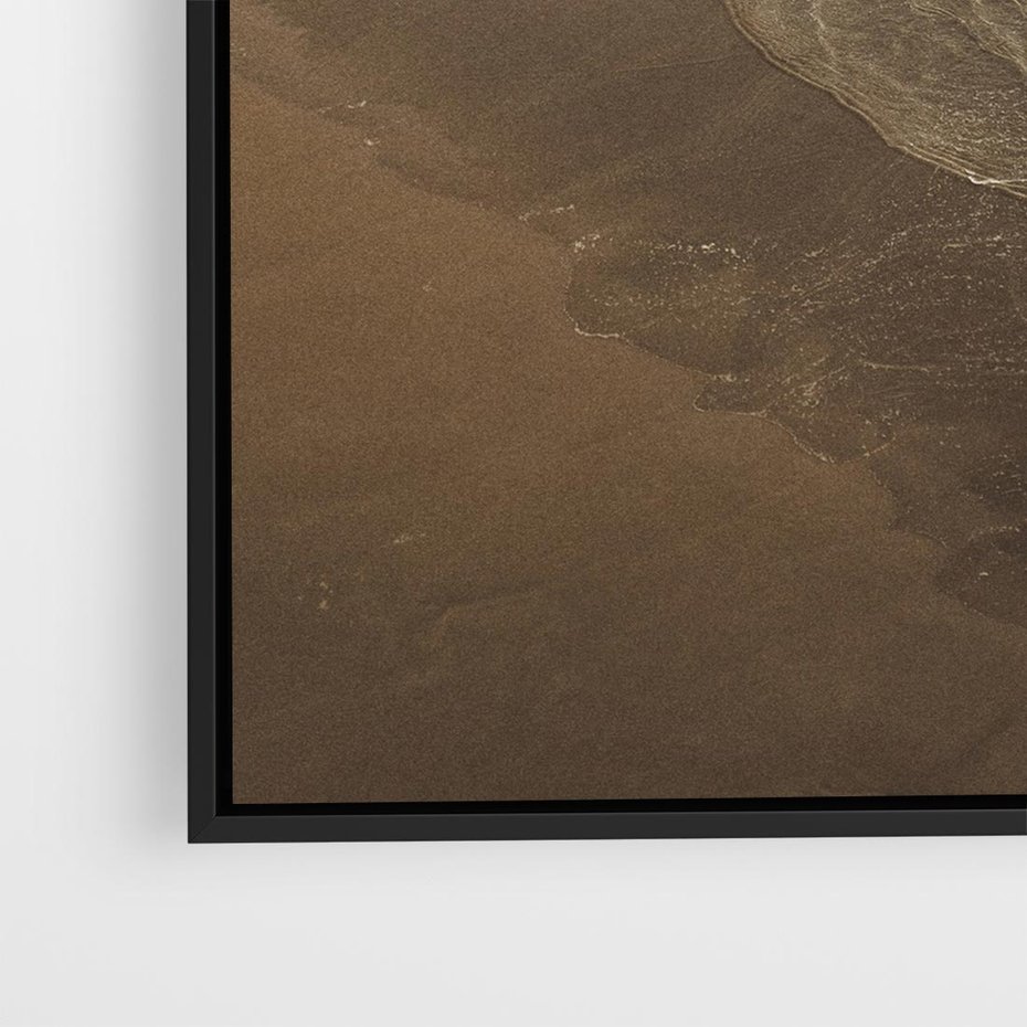 Obraz w ramie 50x50 - Spokój nad plażą - plaża, morze - rama czarna