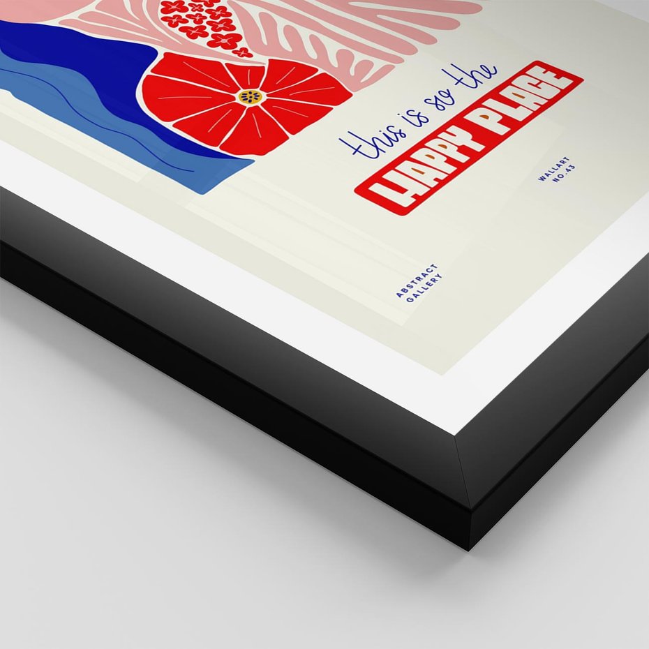 Plakat w ramie 50x70 - Abstrakcyjna Afirmacja - sztuka nowoczesna, abstrakcyjny styl - rama czarna