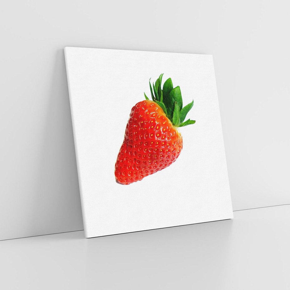 Obraz na płótnie 60x60 - Truskawka - Owocowa Rozkosz - truskawka, owoc