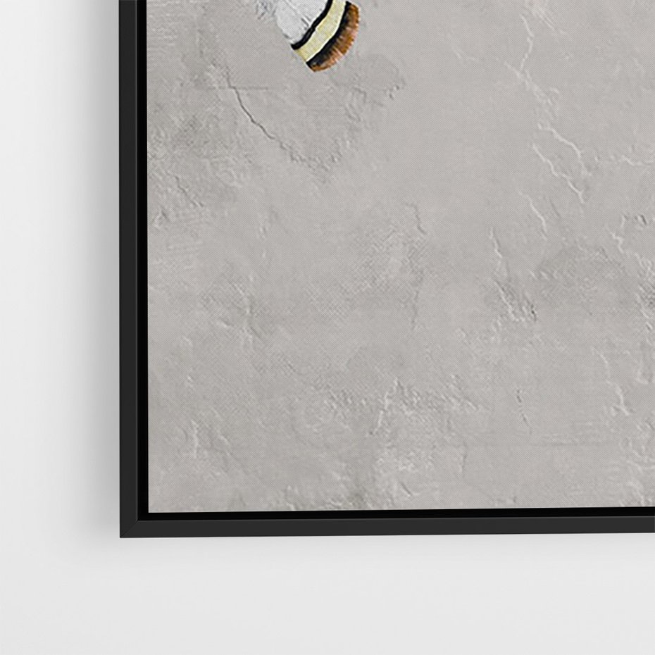 Obraz w ramie 50x70 - Sploty losu na płótnie - kompozycja boho piór, indiańskie pióra - rama czarna